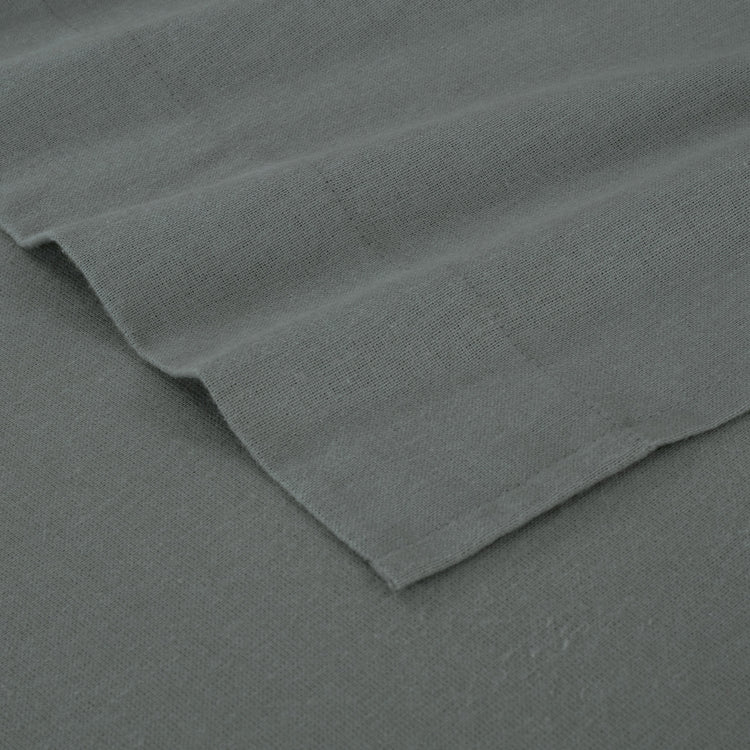 Close-up of gray fabric with a slight texture