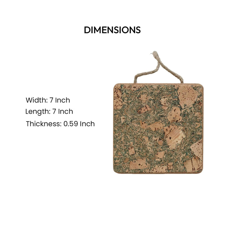 Square Trivets Olive Textured Set of 2