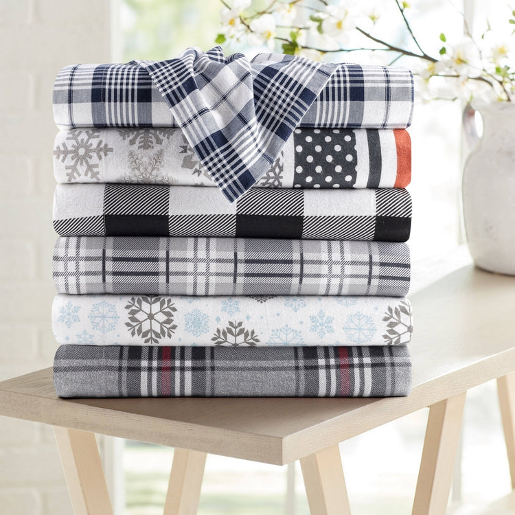 Kathy Ireland 100% Turkish Cotton Flannel Sheet Set - Signature Plaid