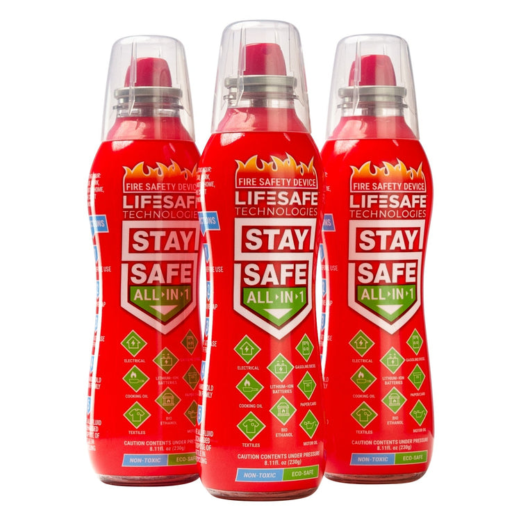 StaySafe All-in-1 Fire Safety Device - 3 Pack