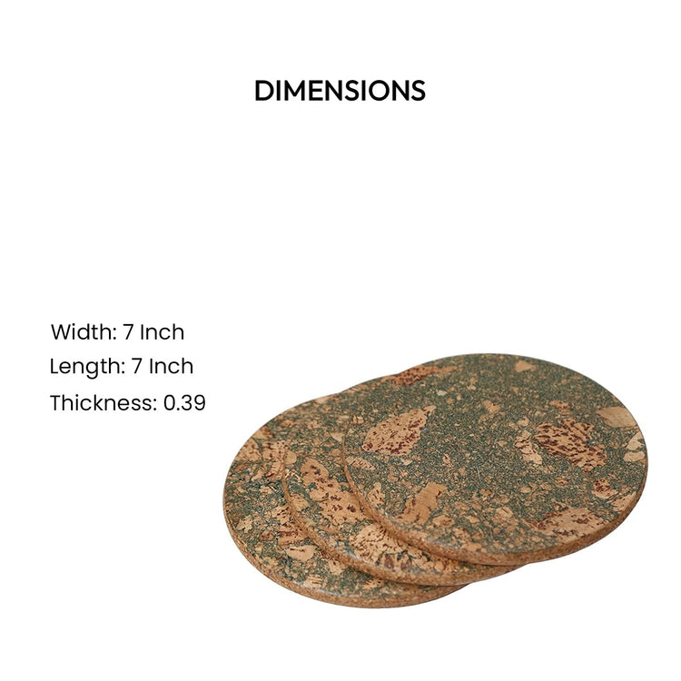 Round Trivets Olive Textured Set of 4