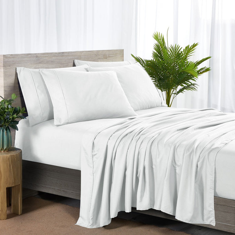 Bamboo 2000 Count Sheet Set with SnugGrip - White