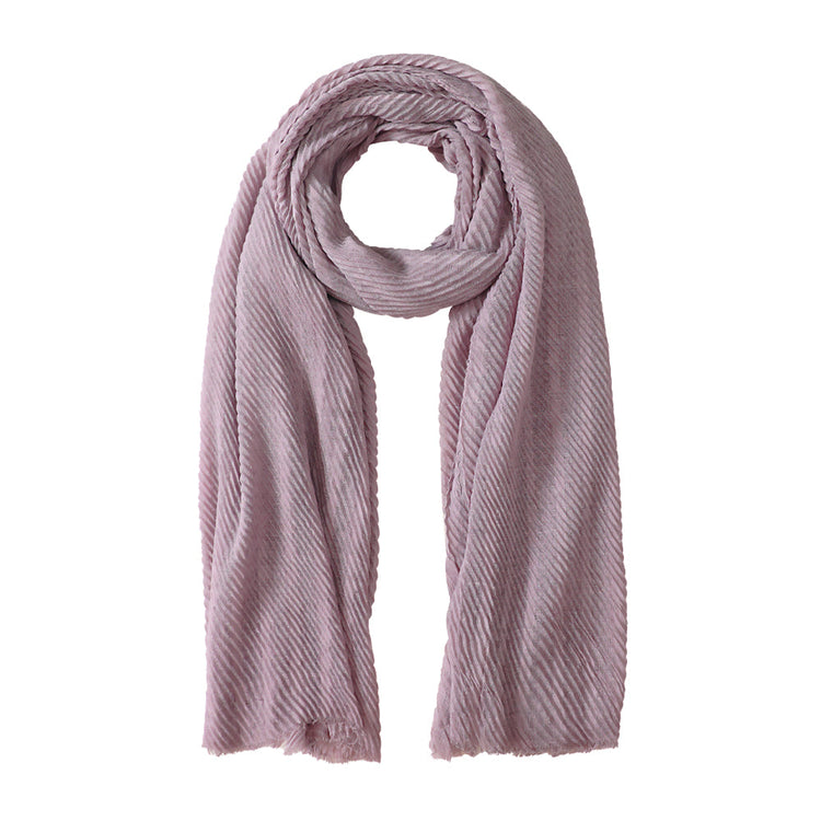 Pink scarf on a white background