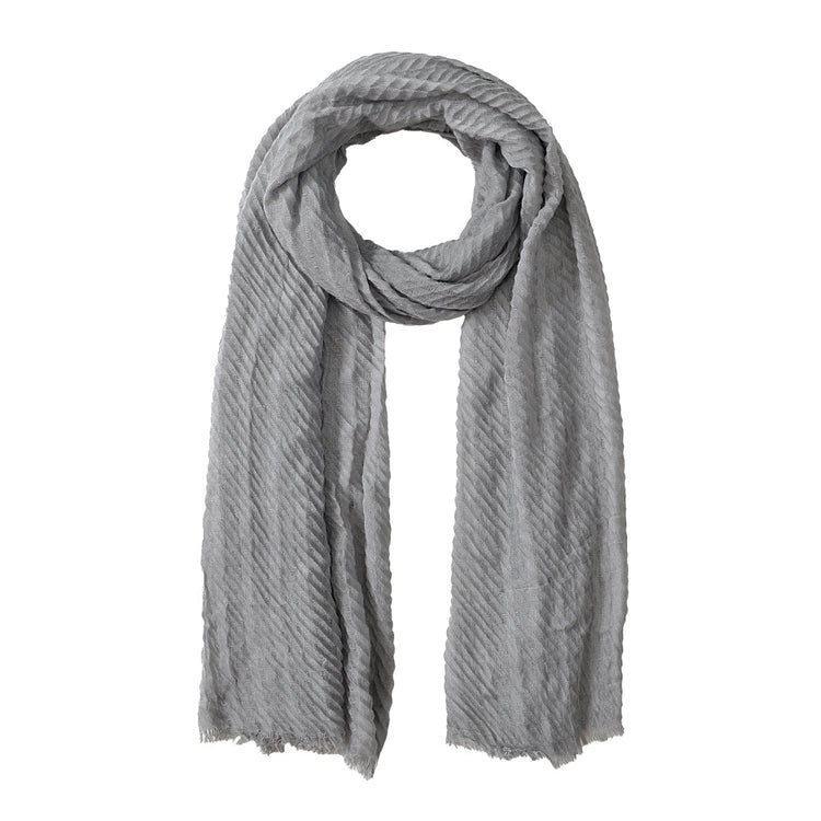 Gray scarf on a white background