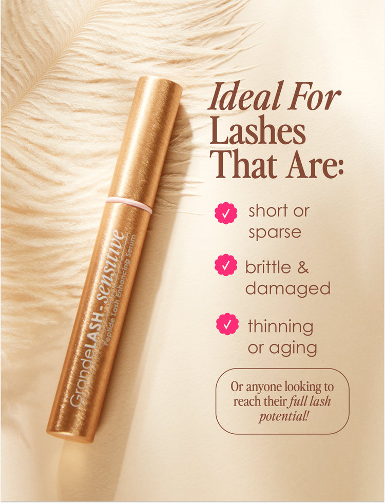 Cosmetic product with text on a beige background