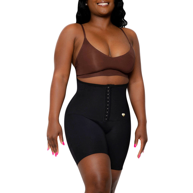 GYMWEAR SHORTS HIGH WAIST WAIST CINCHER - Black