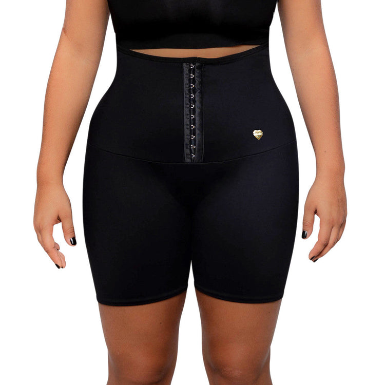 GYMWEAR SHORTS HIGH WAIST WAIST CINCHER - Black
