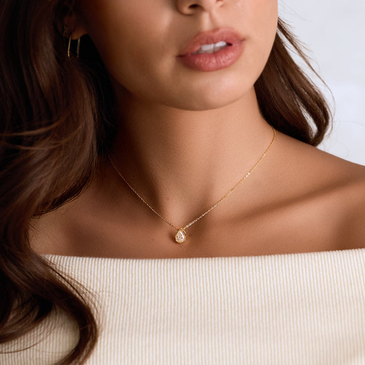 Diamond Teardrop Necklace