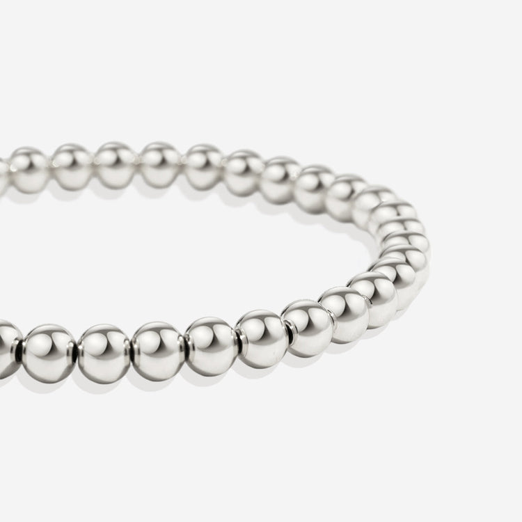 Everyday Pearl Bracelet Stacking Set - Silver