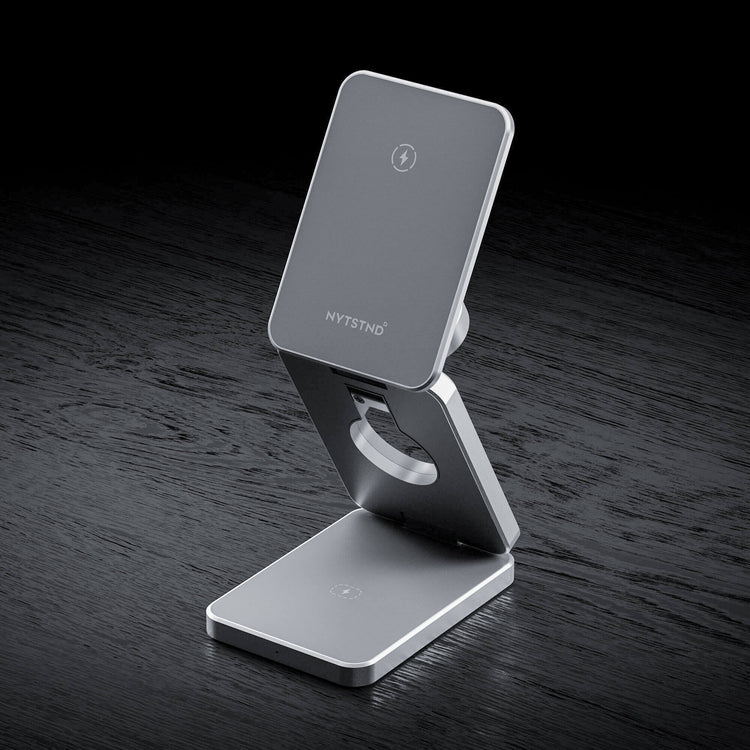 TRIO OFFICE 3-in-1 Foldable Wireless Charger MagSafe 15W for Apple & Samsung Devices