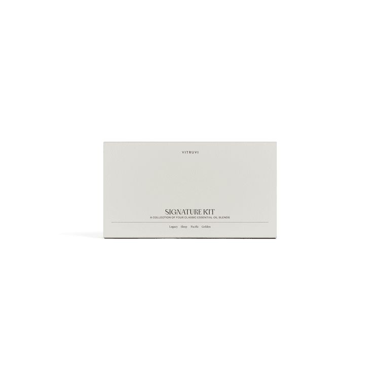 White product packaging with text on a green background