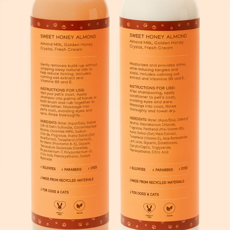 Shampoo and Conditioner Set - Sweet Honey Almond - 8oz