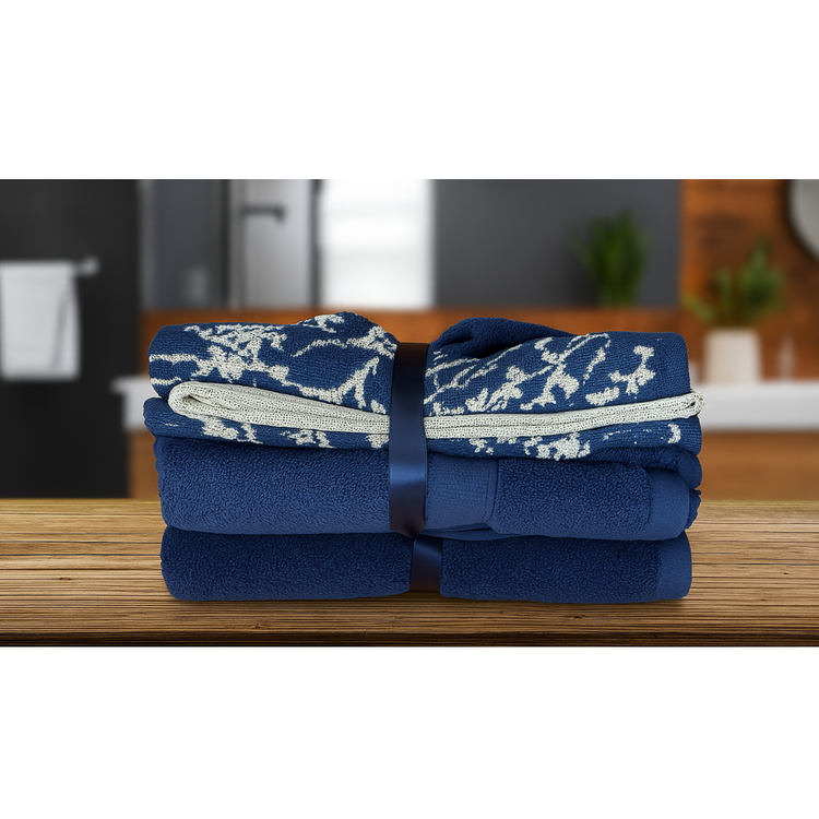 100% Cotton Foliage 6Pc Bath Towel Set