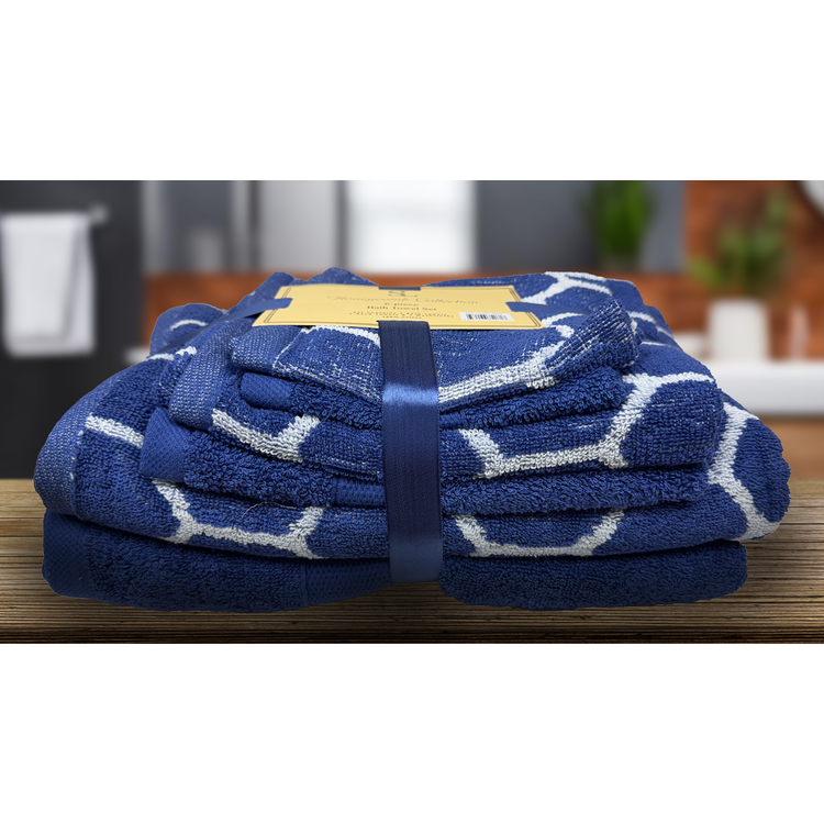 100% Cotton Honeycomb 6Pc Bath Towel Set