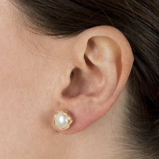 Freshwater Pearl Wire Wrapped Earrings