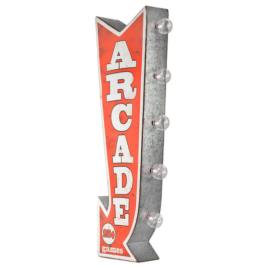 SPECIAL OFFER Vintage Arcade Games LED Marquee Arrow Sign (25" x 9")