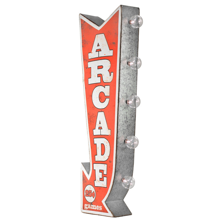SPECIAL OFFER Vintage Arcade Games LED Marquee Arrow Sign (25" x 9")