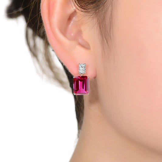 Two-Stone Drop Earrings