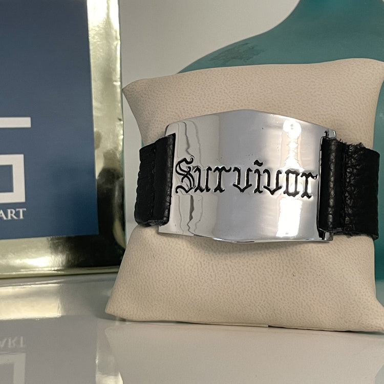 Survivor Cuff - SILVER/BLACK