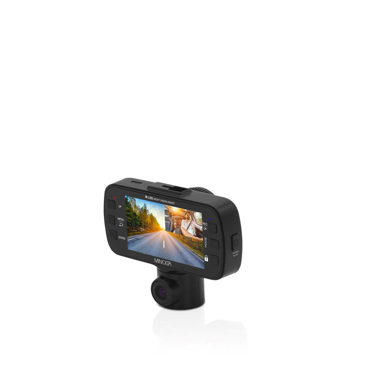 MNCD355X 2-Channel 1080P Dash Camera w/2.7" LCD & Interior Camera