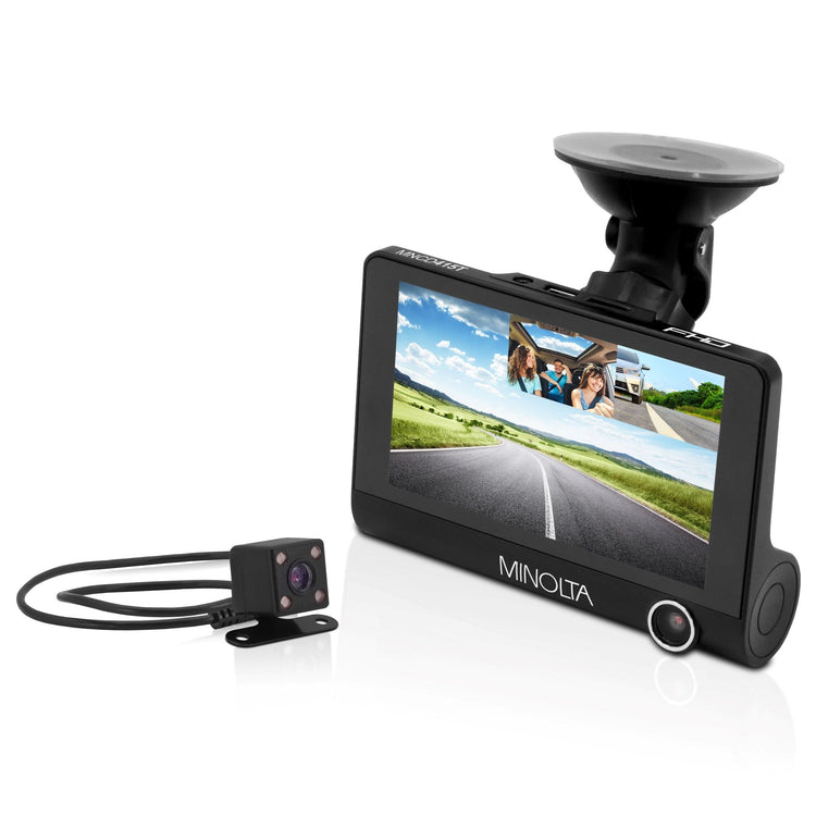 MNCD415T 3-Channel 1080P Dash Camera w/4.0" LCD & Rear Camera