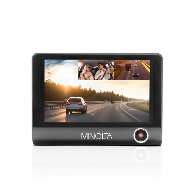 Minolta MNCD415T 3-Channel 1080P Dash Camera w/4.0" LCD & Rear Camera