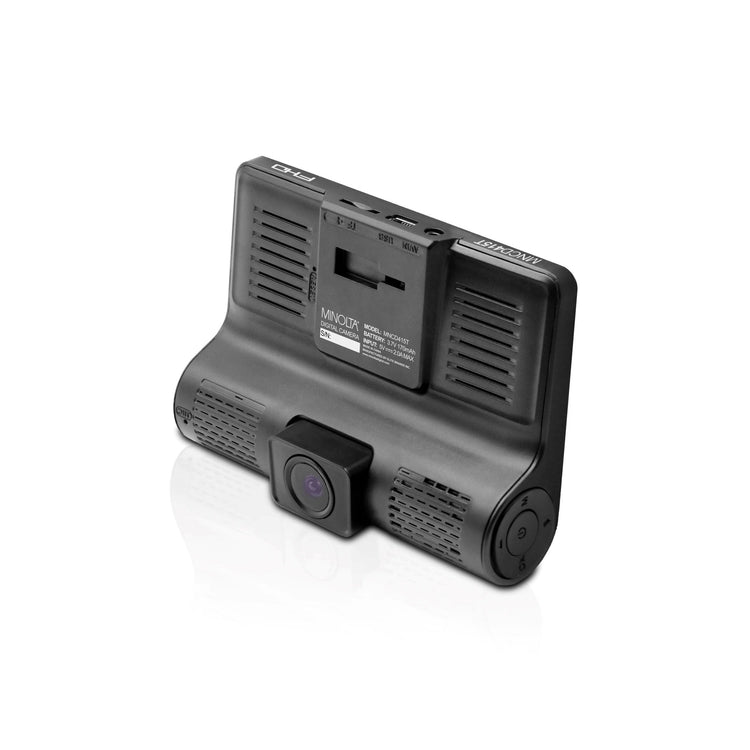 Minolta MNCD415T 3-Channel 1080P Dash Camera w/4.0" LCD & Rear Camera