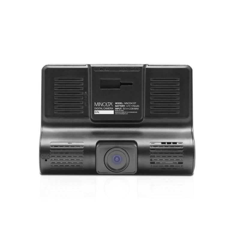 Minolta MNCD415T 3-Channel 1080P Dash Camera w/4.0" LCD & Rear Camera