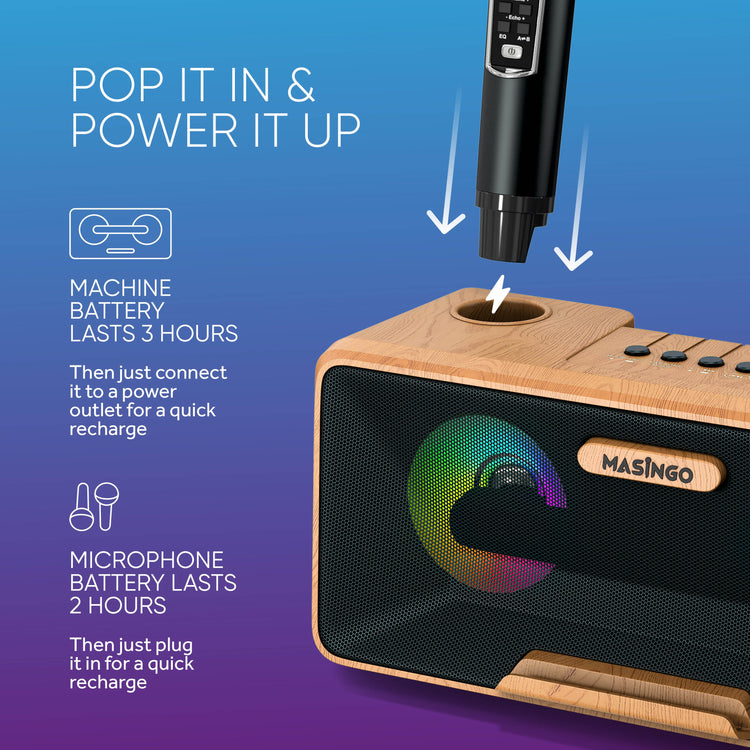 SPECIAL OFFER Presto G2 Wood Karaoke Machine for adults and kids