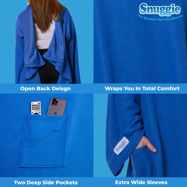SPECIAL OFFER - Buy 1 Get 1 - The Blanket With Sleeves - FLEECE TRUE BLUE