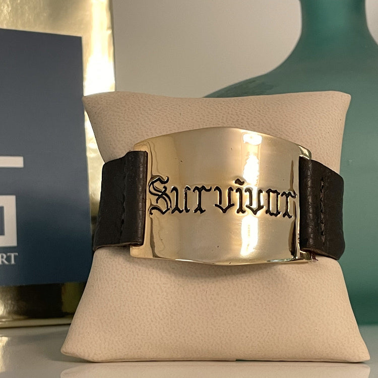 Survivor Cuff - GOLD/BROWN