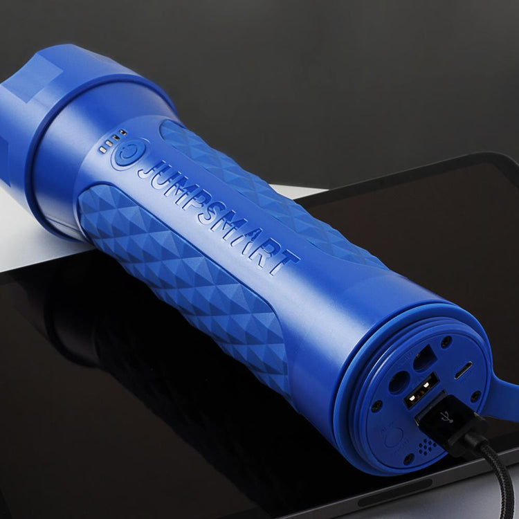 10-in-1 Portable Vehicle Jump Starter, Flashlight, Power Bank & More - Blue
