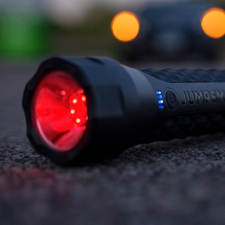 10-in-1 Portable Vehicle Jump Starter, Flashlight, Power Bank & More - Red