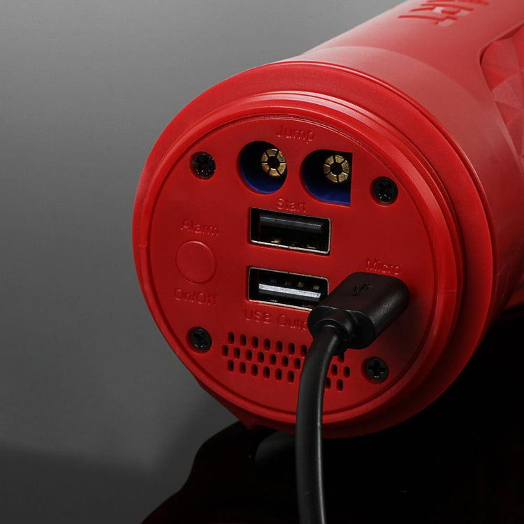 10-in-1 Portable Vehicle Jump Starter, Flashlight, Power Bank & More - Hot Pink