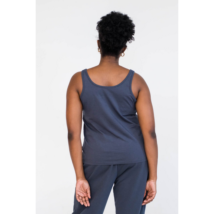 SPECIAL OFFER Nikki Boxy Scoop Tank | Gray Dawn