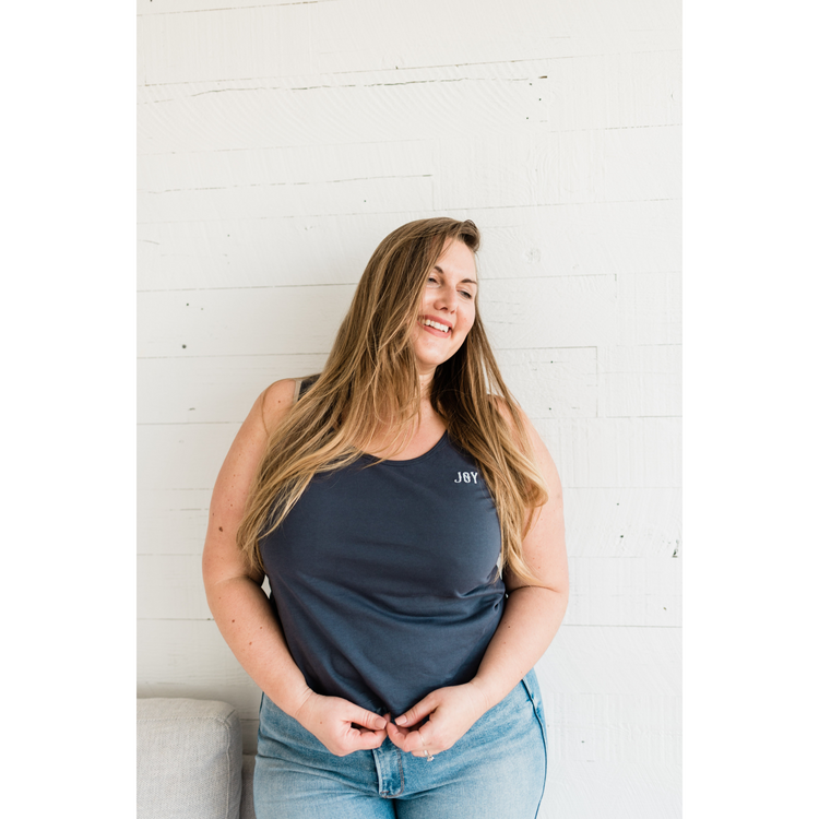 SPECIAL OFFER Nikki Boxy Scoop Tank | Gray Dawn