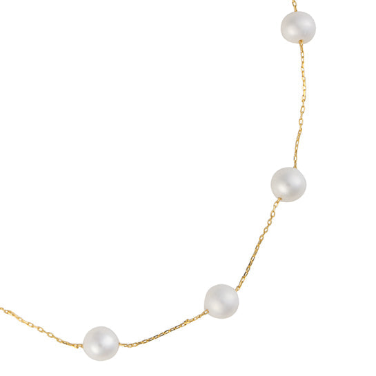 Tin Cup Freshwater Pearl Necklace 16/18" Adjustable