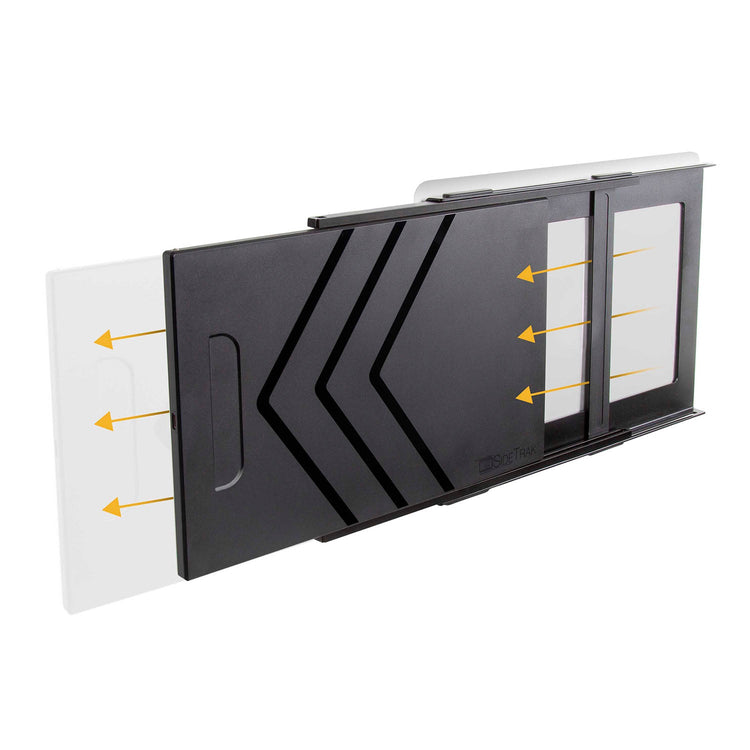 Ventilation grille with arrows indicating airflow on a white background