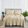Bibb Home 2000 Count Bamboo Sheet Set with Snug Grip - Warm Taupe