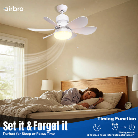 Socket Fan Light w/ Remote - Set of 2