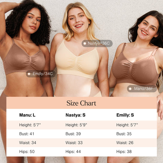Seamless Comfort Removable Pad Everyday Bra- Slim Strap - Black