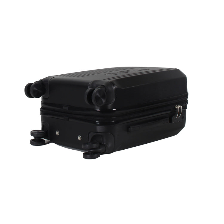 Black suitcase on a white background