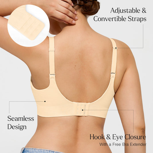 ContourLift™ Wireless Seamless Shaping Push Up Bra - Beige
