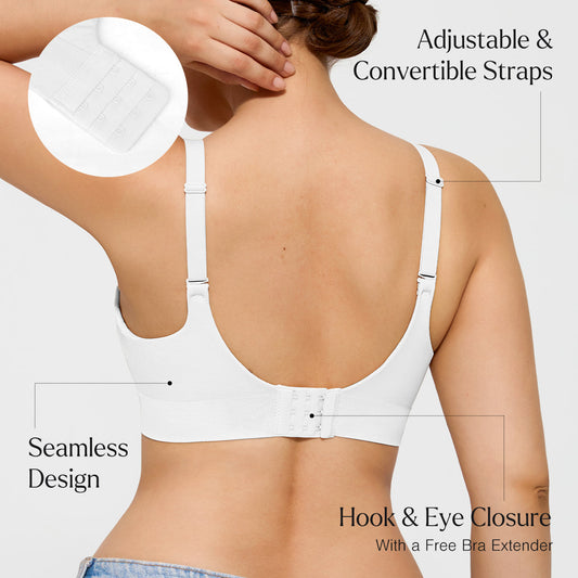 ContourLift™ Wireless Seamless Shaping Push Up Bra - White