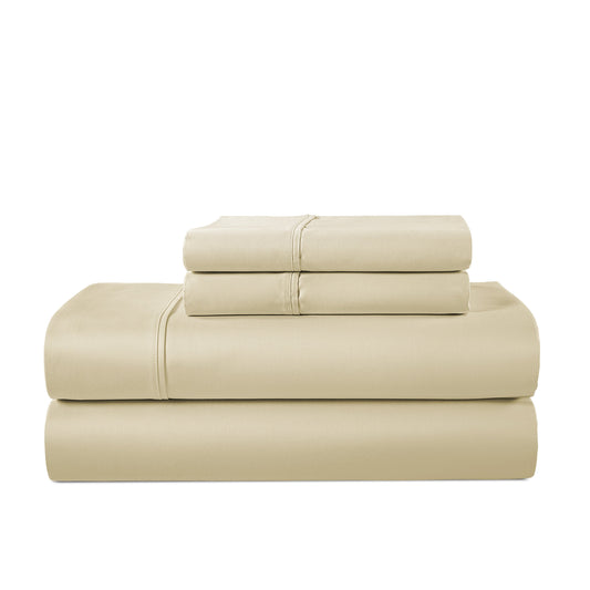 Kathy Ireland 500 Thread Count Tencel Cooling Cotton 4-Piece Sheet Set - Beige