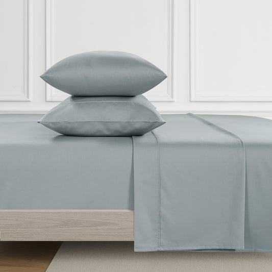 Kathy Ireland 500 Thread Count Tencel Cooling Cotton 4-Piece Sheet Set - Grey