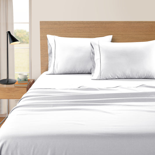 Kathy Ireland 500 Thread Count Tencel Cooling Cotton 4-Piece Sheet Set - White