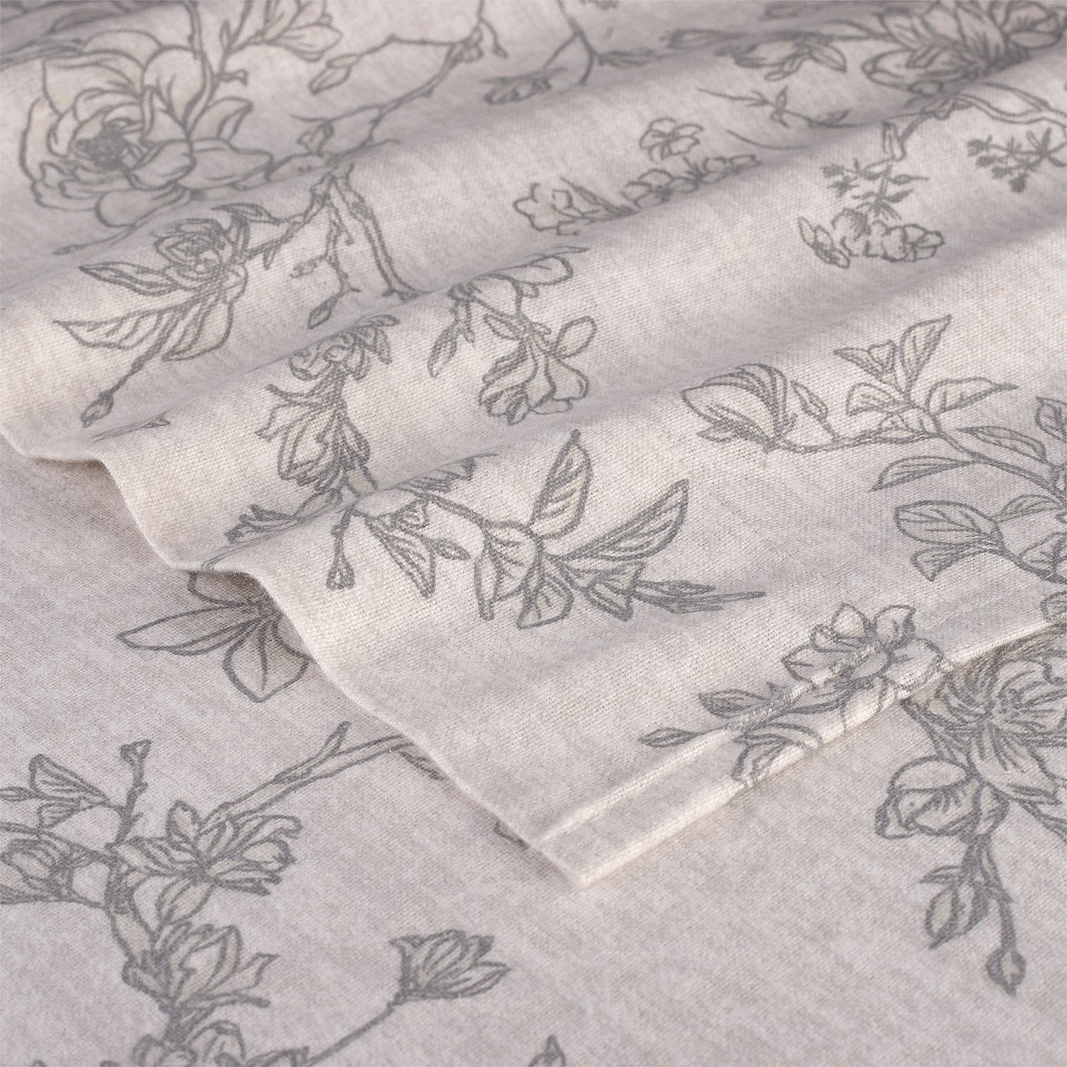 Floral embroidery pattern on fabric