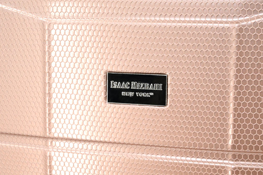 Set of black suitcases with wheels on a white background