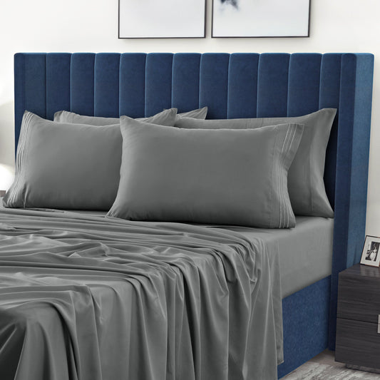 1800 Series Premium Sheets Set - Dark Grey